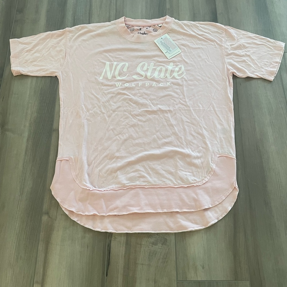Pink NC State t-shirt t shirt North Carolina state university wolf pack nwt